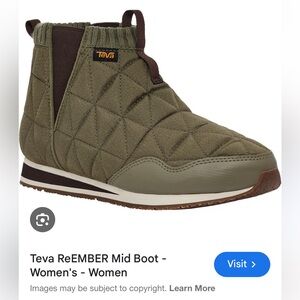 Teva Quilted Slip-On Mid Boot - Olive with Brown Accents
